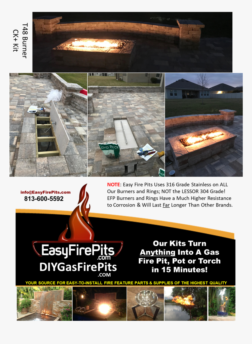 Make A Custom Gas Fire Pit Or Custom Gas Fire Table - Fire Pit, HD Png Download