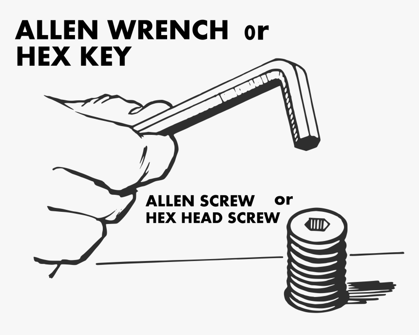 Hex Key And Screw Clip Arts - Allen Key Or Hex Key, HD Png Download