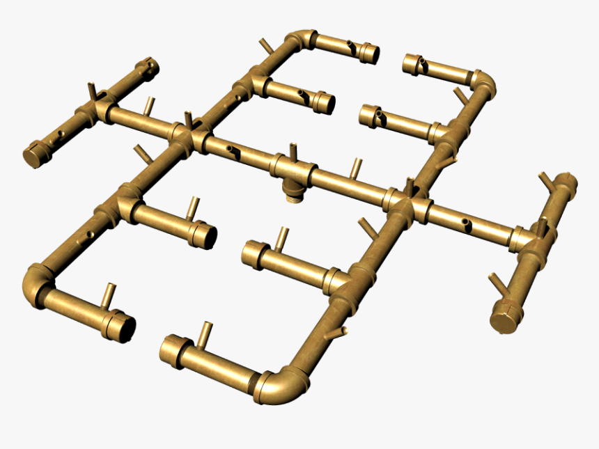 Warming Trends Fire Pit Crossfire Brass Burner 350k - Pipe, HD Png Download