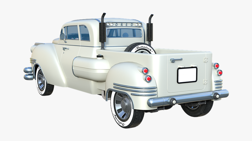 Pickup, Truck, Doors, Exhaust, Transport, Car, Retro - Caminhao Escapamento Para Cima, HD Png Download