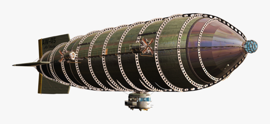Airship Png Free Download - Transparent Steampunk Airship Png, Png Download