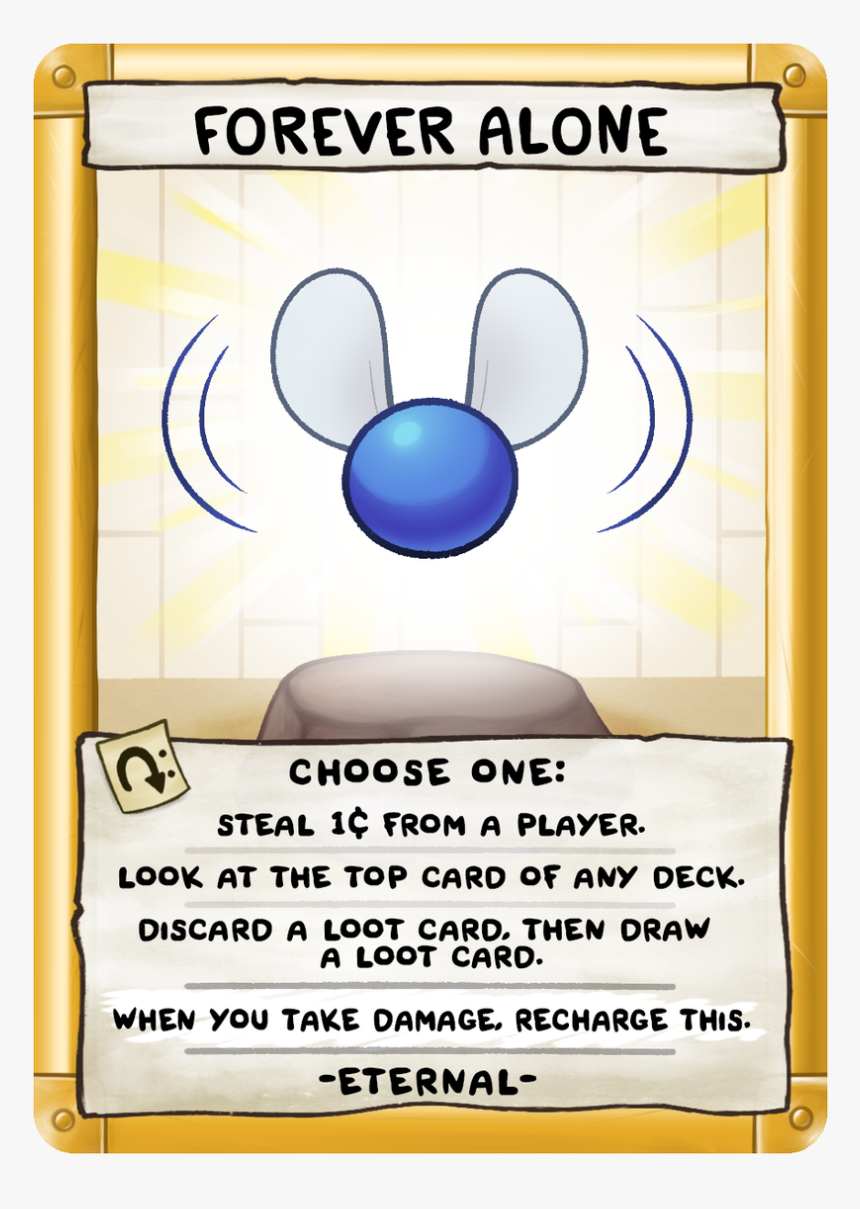 Forever Alone - Binding Of Isaac Four Souls Blue Baby, HD Png Download