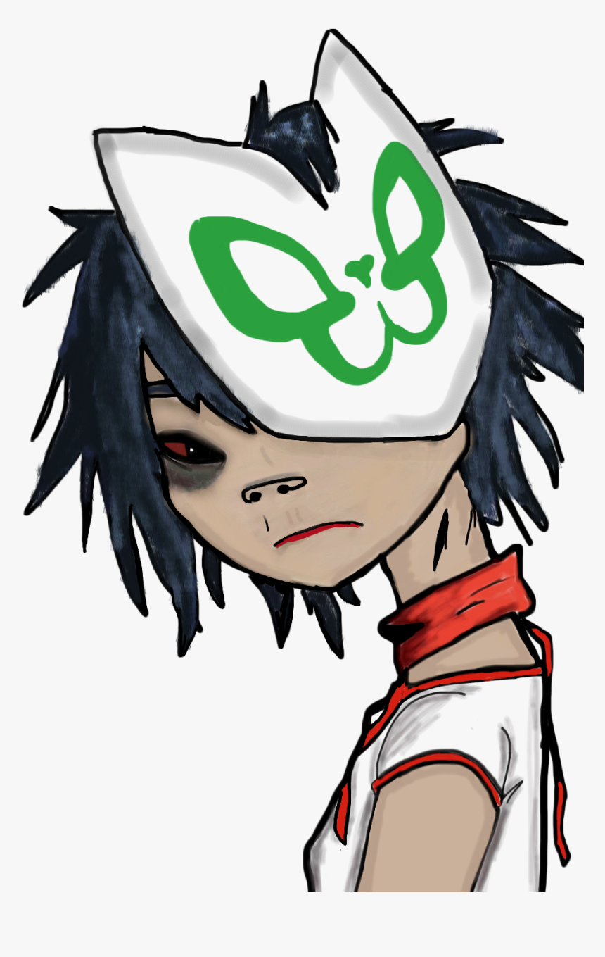 I Did A Noodle Drawing It Took Me Forever Tho Goril - Cartoon, HD Png Download