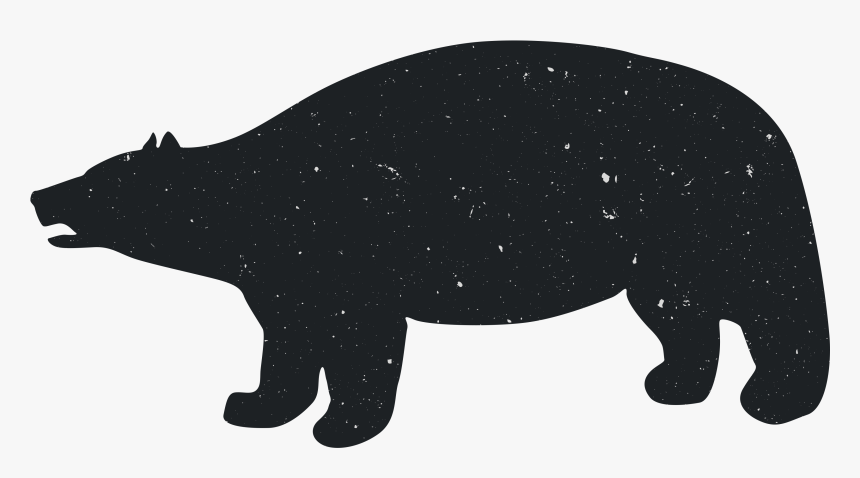 Bear Animal Black And White - Bear, HD Png Download