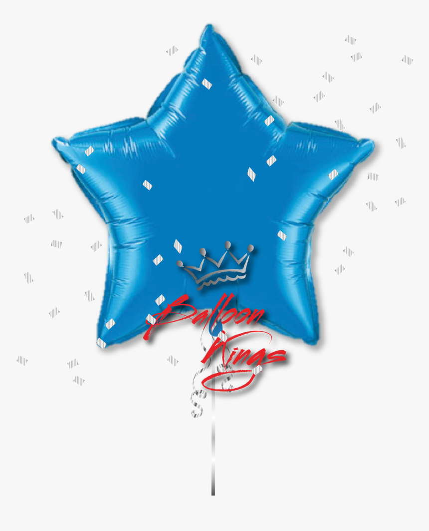 Large Sapphire Blue Star - Red Star Balloons, HD Png Download