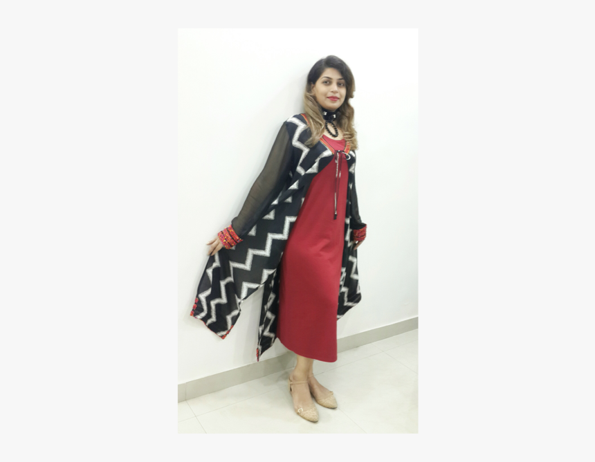 Jeresy Dress With Shrug - Girl, HD Png Download