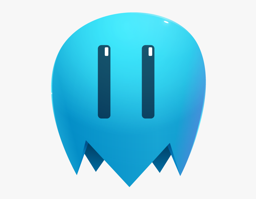 Blue Ghost Cute Eyes - Emblem, HD Png Download