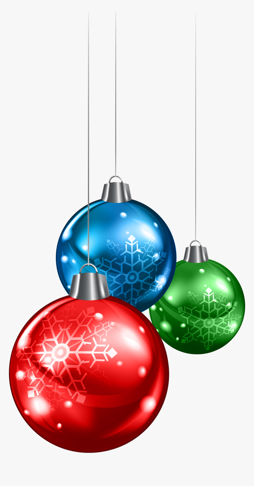 Red Green Blue Christmas Balls, HD Png Download