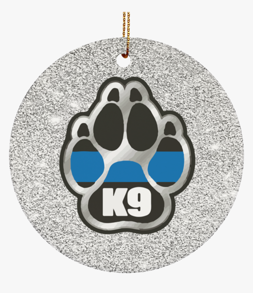 K9 Christmas Ornament 
 Class - Thin Blue Line K9 Paw, HD Png Download
