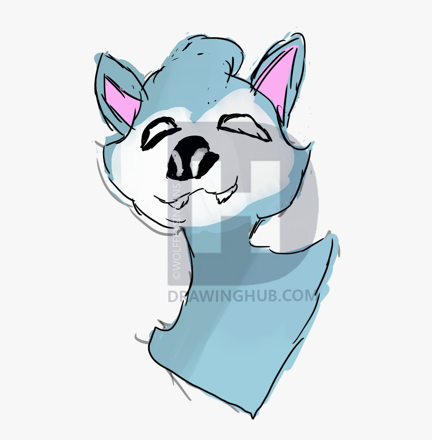 An Icey Wolf - Cartoon, HD Png Download