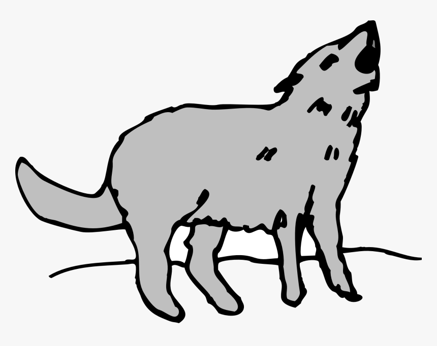 Gray Animal Coyote Howling - Coyote Clipart Png, Transparent Png