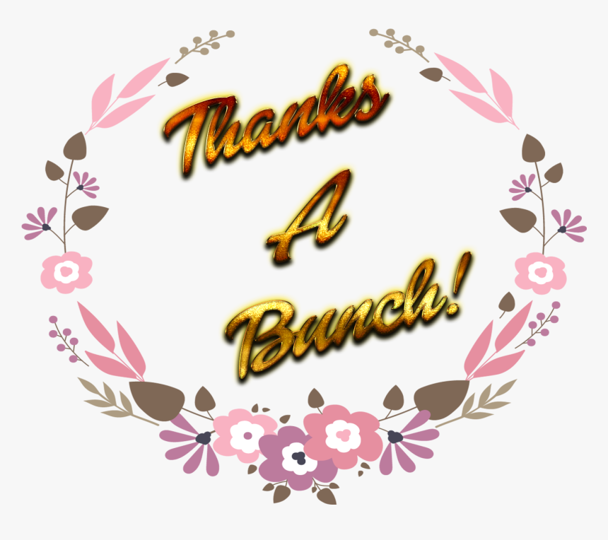 Thanks A Bunch Png Free Download - Cross-stitch, Transparent Png
