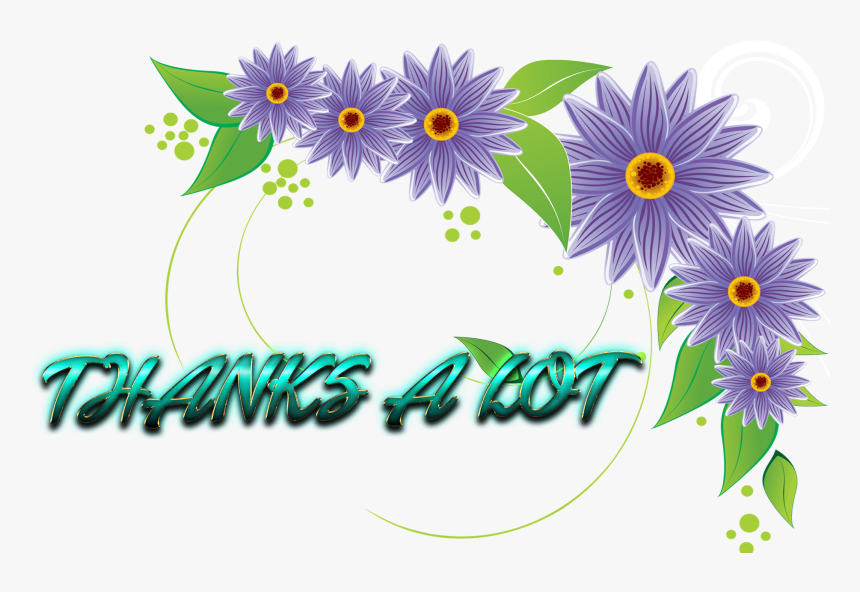 Thanks A Lot Png Background - Flower Background Vector Png, Transparent Png