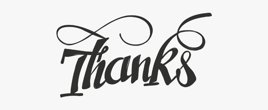 Thanks Word Art - Calligraphy, HD Png Download
