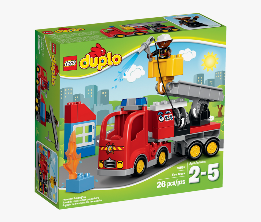 Lego® Duplo® Fire Truck - Lego Fire Truck Duplo, HD Png Download