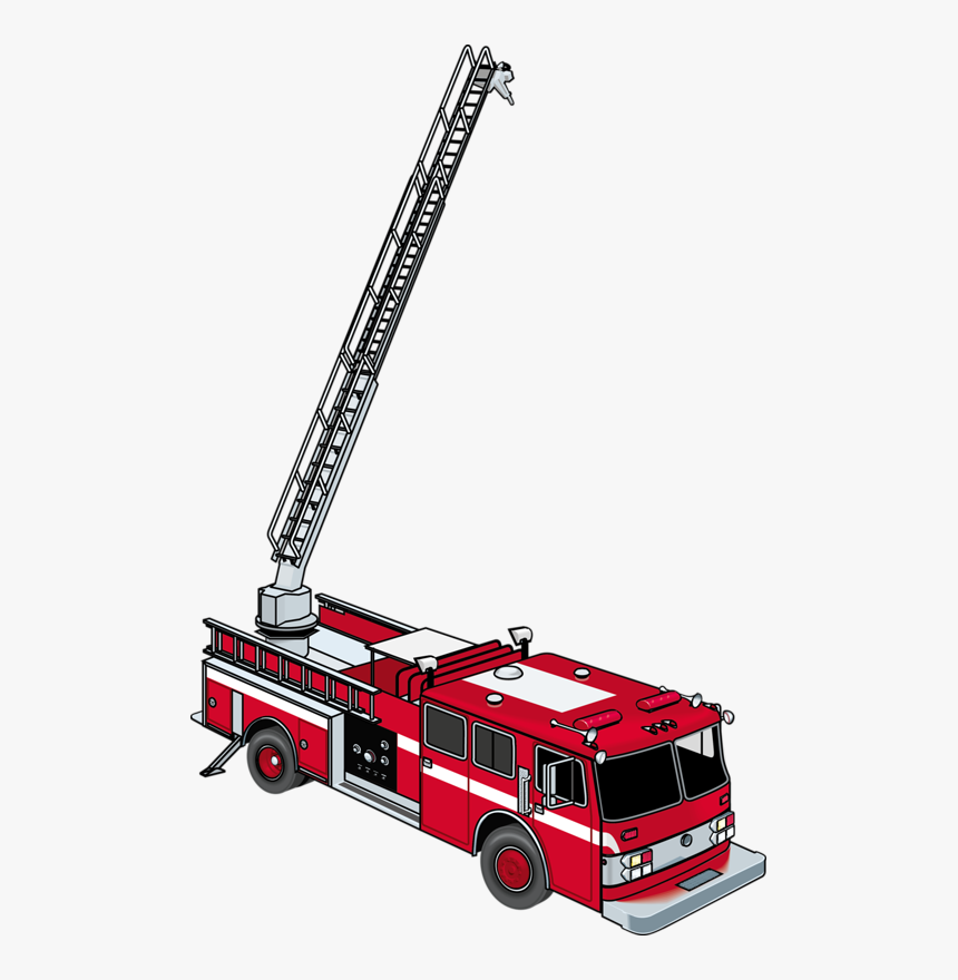 Fire Ladder Clip Art - Ladder Truck Clip Art, HD Png Download