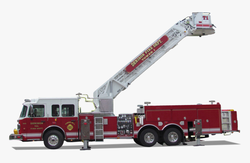 Mid Mount Ladder Truck, HD Png Download