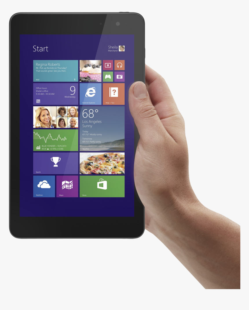 Hand Holding Tablet - Lenovo Miix 2 8, HD Png Download