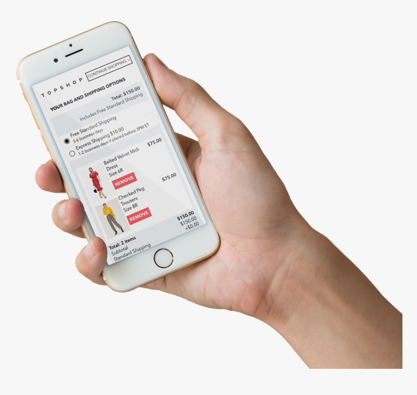 Hand Holding Phone Showing Mockup Of Design - Live Scoring Golf Genius, HD Png Download