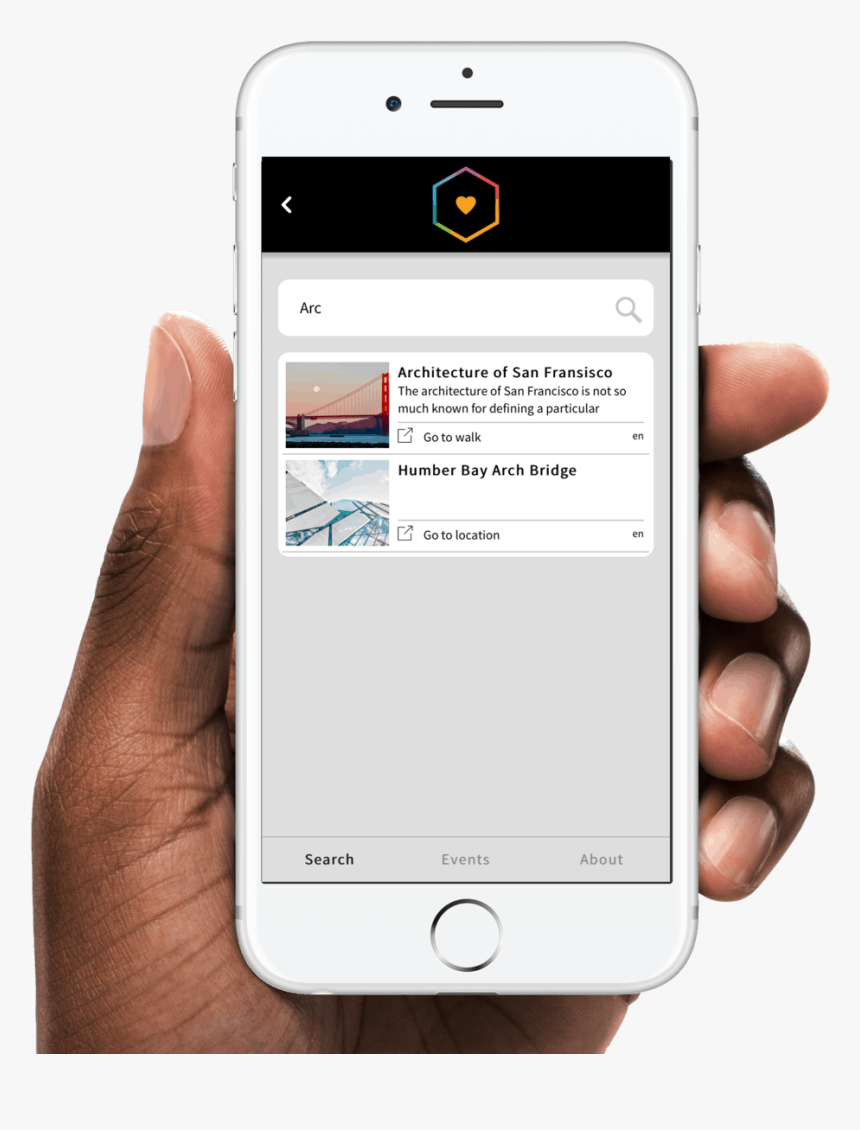 Hand Holding Phone Showing Search Function, HD Png Download