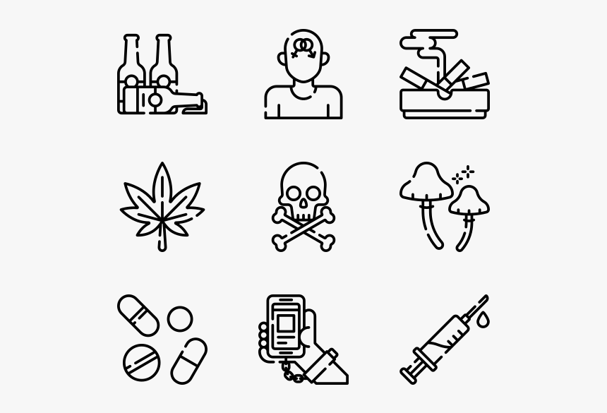 Addictions - Addict Drugs Icon Png, Transparent Png
