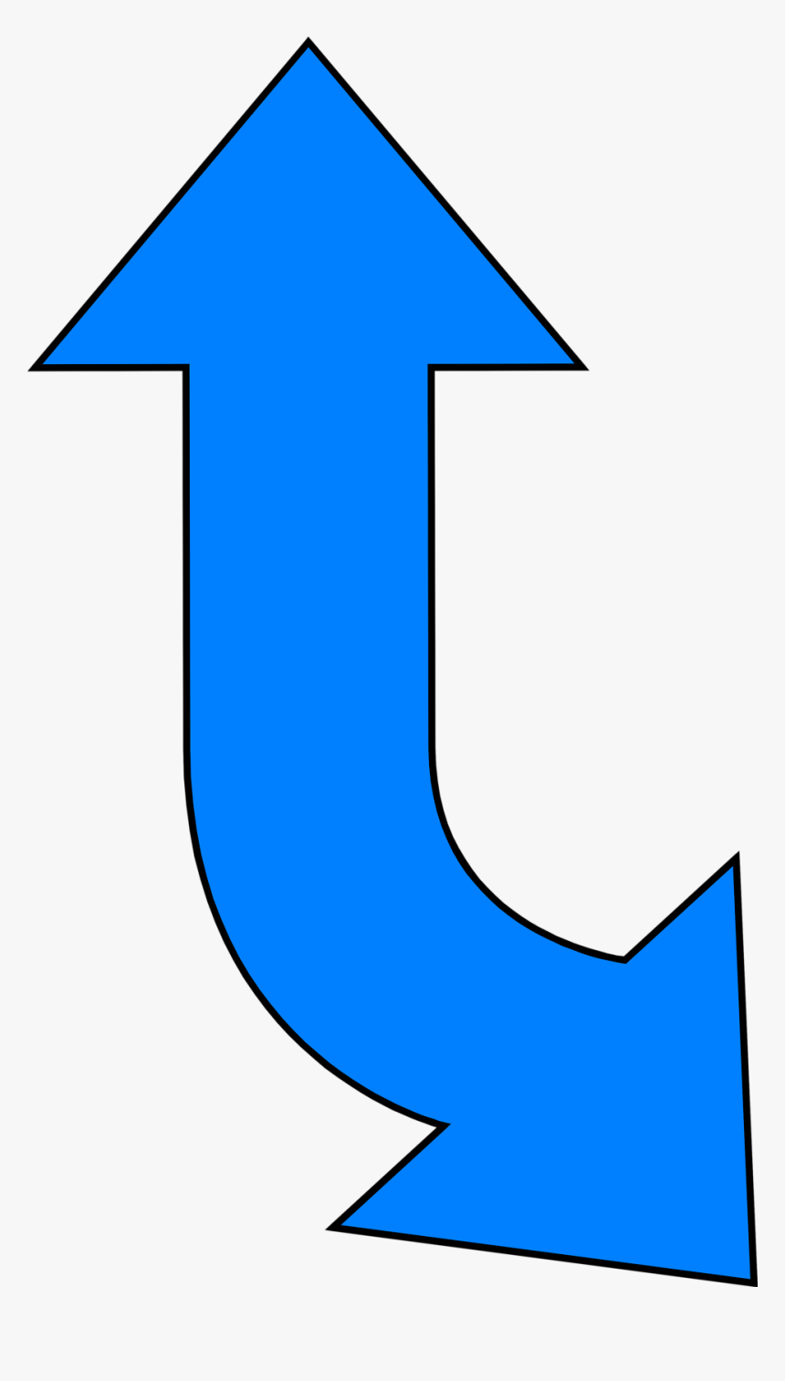 Arrows Blue Free Stock Photo Illustration Of A Curved - Curved Double Ended Arrow, HD Png Download