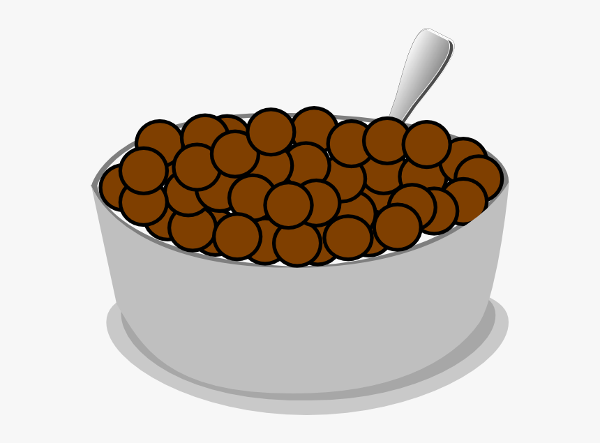 Bowl Spoon Cereal Svg Clip Arts - Bowl Of Cereal Cartoon, HD Png Download