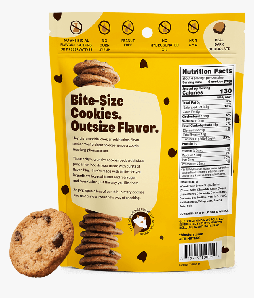 Chocolate Chip Cookie, HD Png Download