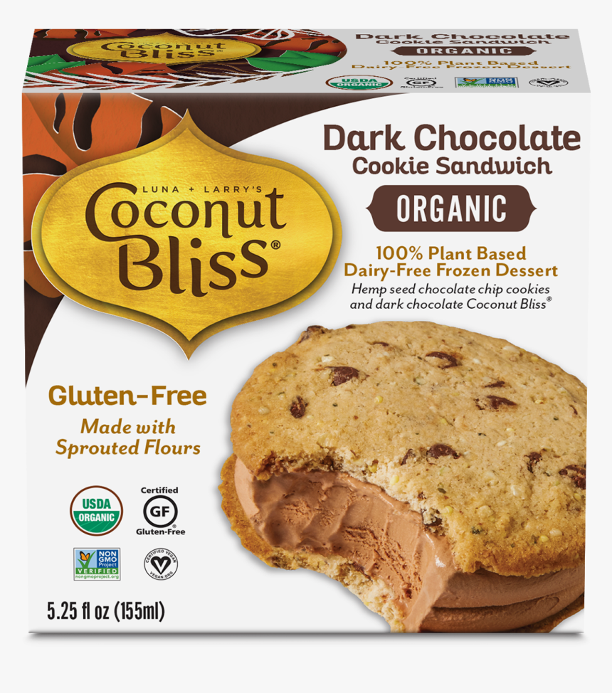 Coconut Bliss Vegan Ice Cream - Coconut Bliss Ice Cream Sandwich, HD Png Download