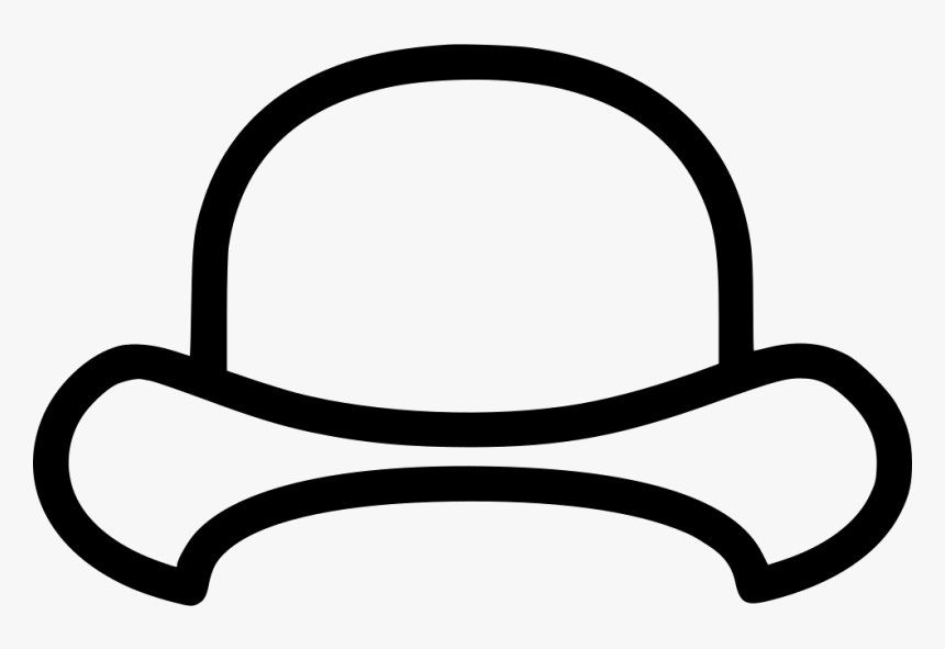 Bowler Hat - Line Art, HD Png Download