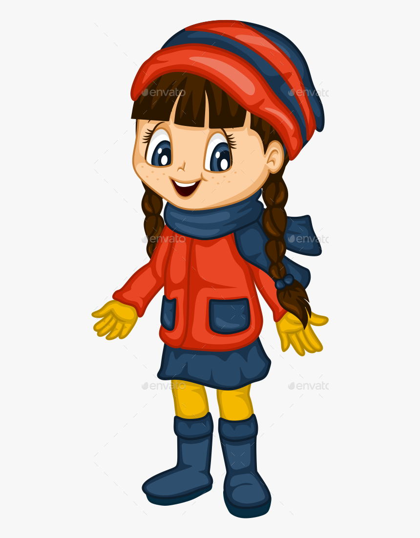 Cute Little Girl For 4 Seasons - Girl Clipart No Background, HD Png Download