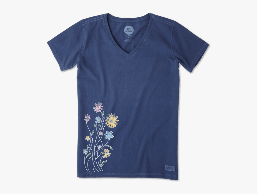 Women S Keep It Wildflowers Crusher Vee - Delphinium, HD Png Download