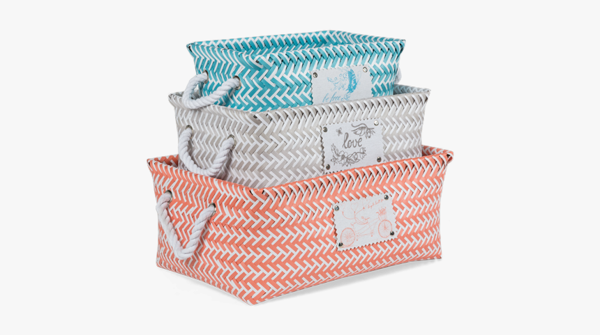 Fabric Storage Baskets 
 Title Fabric Storage Baskets - Storage Basket, HD Png Download