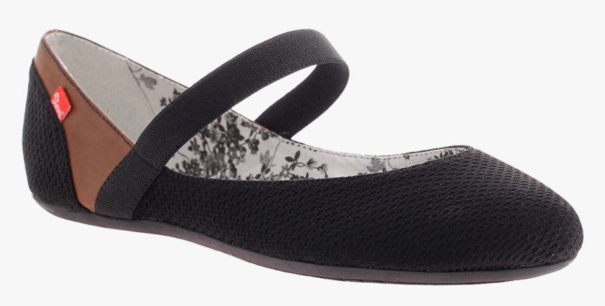 Dimmi, Tend, Black Fabric, Ballet Flat With Top Strap - Slip-on Shoe, HD Png Download