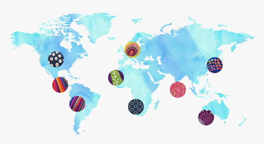 A World Of Fabrics - Blank Large World Map, HD Png Download