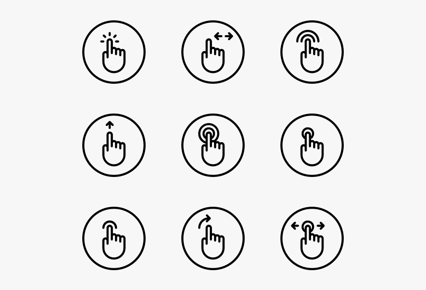 Gesture Set - Circle, HD Png Download