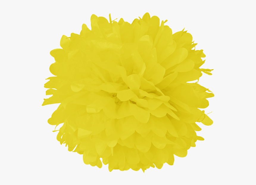 Process Yellow Tissue Pom Poms - Pom Pom Png, Transparent Png
