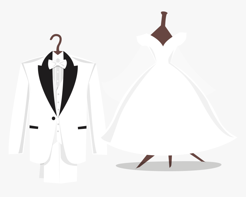 Tuxedo Wedding Dress Suit - Wedding Suit And Dress Png, Transparent Png