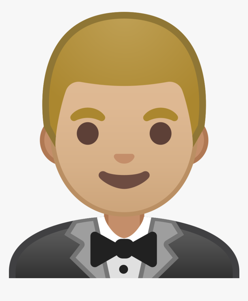 Man In Tuxedo Medium Light Skin Tone Icon - Rey Emoji, HD Png Download