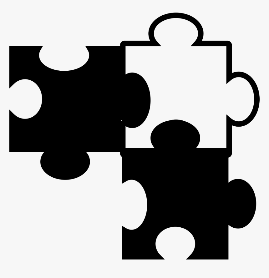 Puzzle Pieces In Black And White Variant - Puzzle Pieces Icon Png Transparent, Png Download