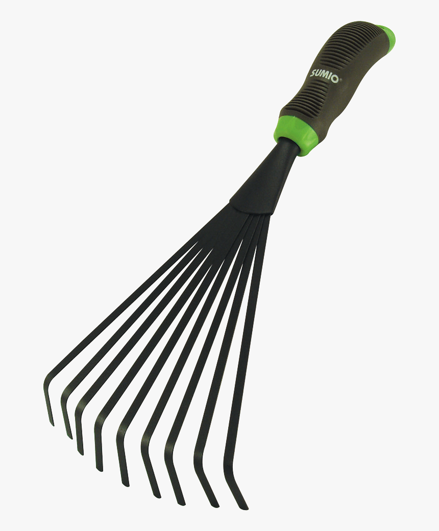 9 Teeth Fan Rake W/2 Tone Ergo Handle - Paddle, HD Png Download