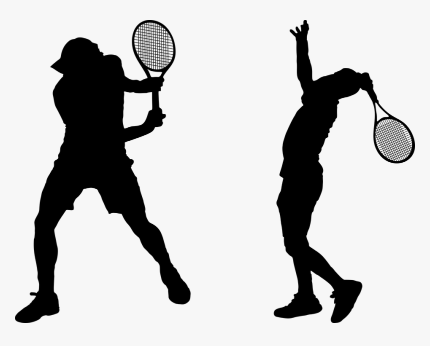 Man, Tennis, Silhouette, Male, Guy, Sports, Athlete - Soft Tennis, HD Png Download