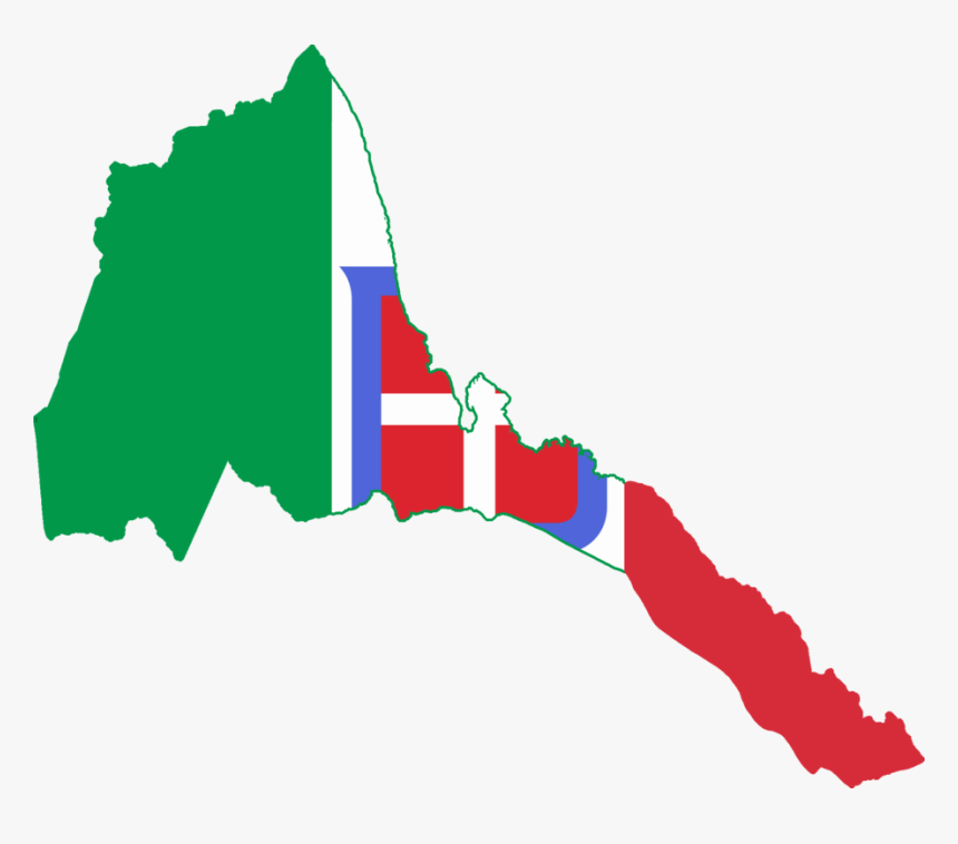 Flag Map Of Italian Eritrea - Eritrea Flag And Country, HD Png Download