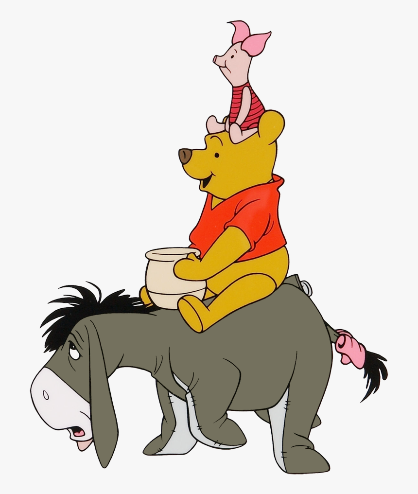 Winnie The Pooh Group Clipart - Winnie The Pooh Riding Eeyore, HD Png Download