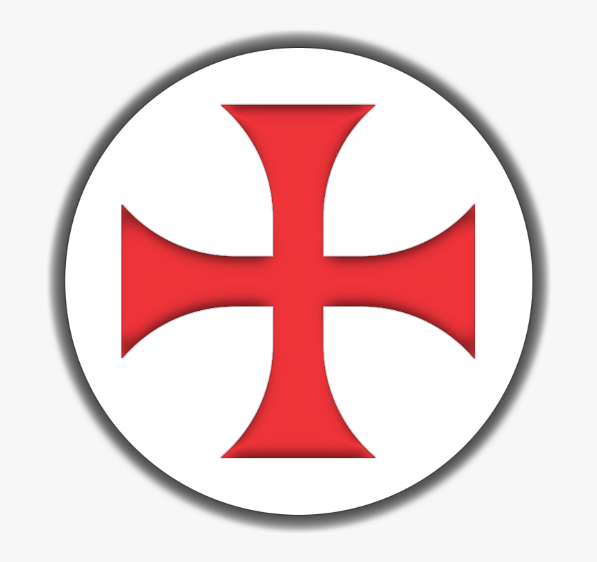 Large Templar Cross On Black Background - Cross Templar, HD Png Download