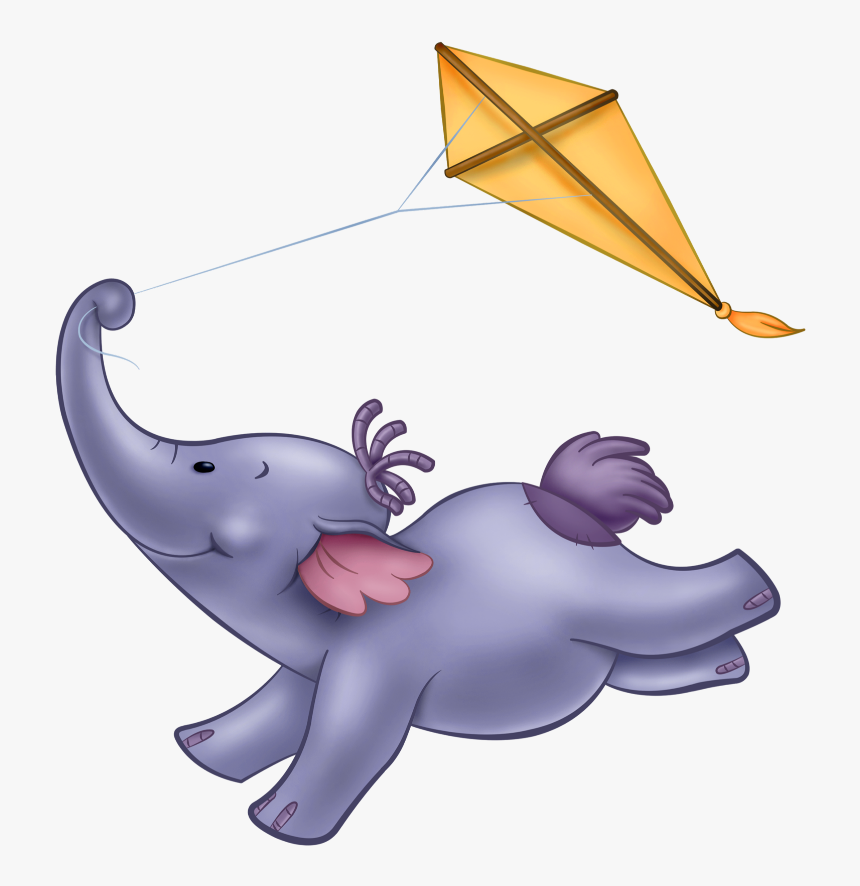 #mq #eeyore #winniethepooh #flying #disney - Cute Cartoon Elephant Png, Transparent Png