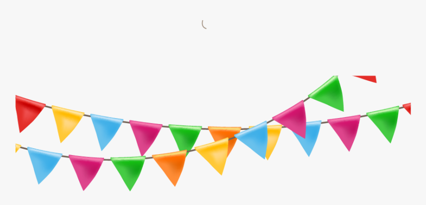 Festival Balloon Streamers Flag Paper Ribbon Clipart - Colorful Flag Png, Transparent Png