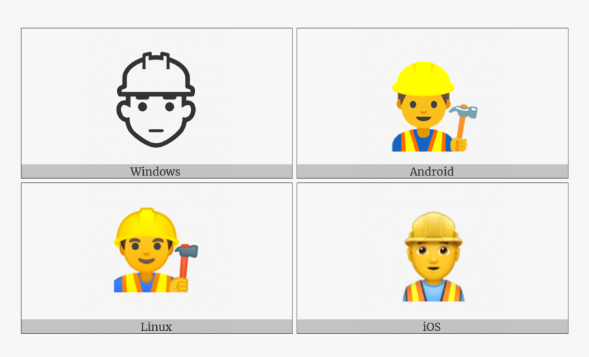 Construction Worker On Various Operating Systems - End Of Ayah Symbol, HD Png Download