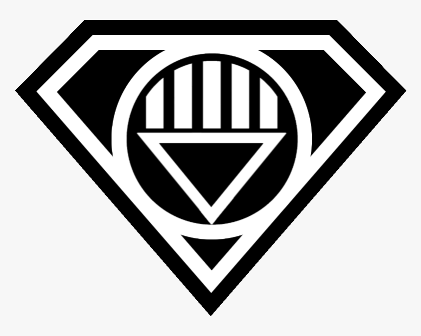 Superman Logo Black And White Png - Superman White Lantern Logo, Transparent Png