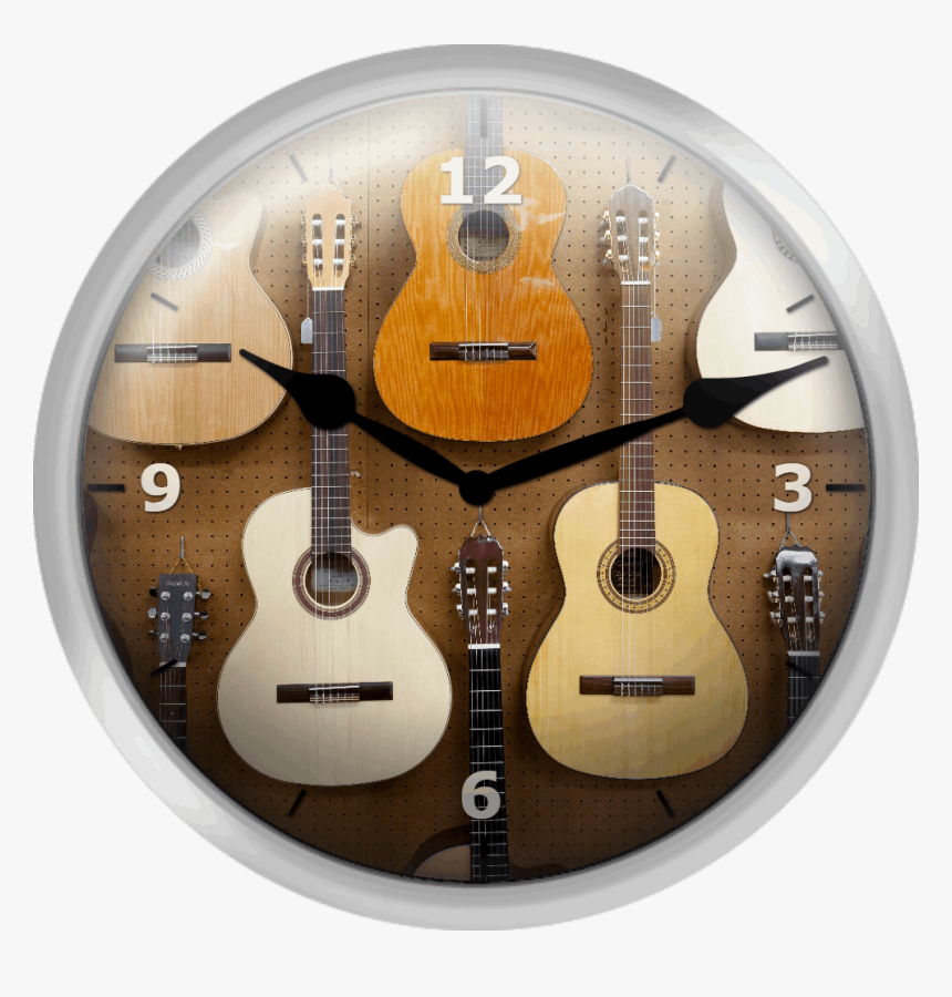 Various Guitars Hanging From Wall - Acoustic Guitar, HD Png Download